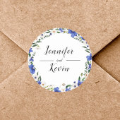 Elegante rustikale Wildblume farbenfrohe Hochzeit Runder Aufkleber