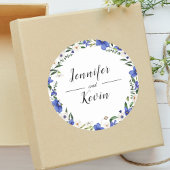 Elegante rustikale Wildblume farbenfrohe Hochzeit Runder Aufkleber