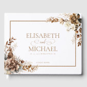 Elegante Rustikale Wildblume Gästebuch (Vorderseite)