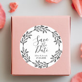 Elegante rustikale Wildblume Hochzeit speichern da Runder Aufkleber