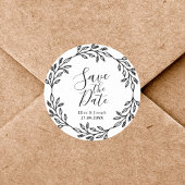 Elegante rustikale Wildblume Hochzeit speichern da Runder Aufkleber