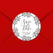 Elegante rustikale Wildblume Hochzeit speichern da Runder Aufkleber