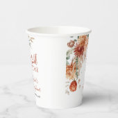 Elegante rustikale Wildblume sinkt in Liebe Baby D Pappbecher (Links)