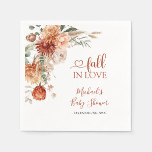 Elegante rustikale Wildblume sinkt in Liebe Baby D Serviette