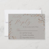 Elegante rustikale Wildblumen auf Hochzeiten RSVP Karte (Vorderseite)
