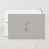 Elegante rustikale Wildblumen auf Hochzeiten RSVP Karte (Rückseite)