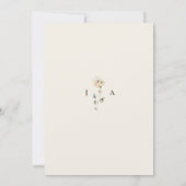 Elegante rustikale Wildblumen Beige Blumenhochzeit Einladung (Rückseite)