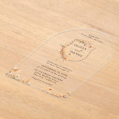 Elegante rustikale Wildblumen Hochzeit Acryleinladungen (Ablage )