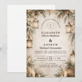 Elegante rustikale Winterhochzeit Einladung (Vorne/Hinten)