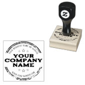 ELEGANTE RUSTISCHE RUNDE-BRIEFMARKE | Benutzerdefi Gummistempel (Stempel)