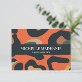 Elegante Safari Animal Skin Leopard Geschenkkarte (Stehend Vorderseite)