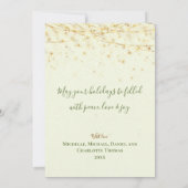 Elegante Safari Gold Ornament Frohe Weihnachtskart (Rückseite)