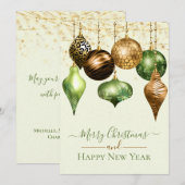 Elegante Safari Gold Ornament Frohe Weihnachtskart (Vorne/Hinten)