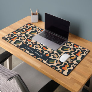 Elegante Safari Tierwelt Leopard-Spot Girly Schreibtischunterlage