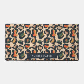 Elegante Safari Tierwelt Leopard-Spot Girly Schreibtischunterlage (Vorderseite)