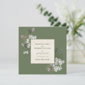 Elegante Sage and Cream Moderne Save the Date Card Einladung (Stehend Vorderseite)