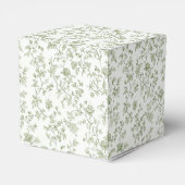 Elegante Sage Chinoiserie Hochzeit Geschenkschachtel (Rückseite)
