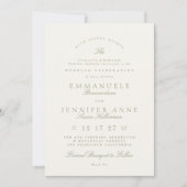 Elegante Sage Cream Calligraphy Formal The Wedding Einladung (Vorderseite)