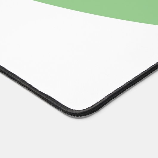 Elegante Sage Curve mit weißem Wellenrand Schreibtischunterlage (Ecke)