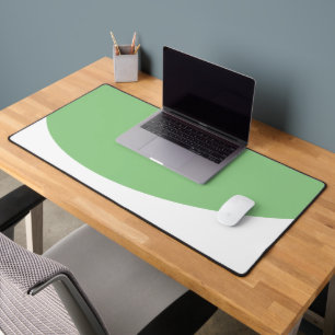 Elegante Sage Curve mit weißem Wellenrand Schreibtischunterlage