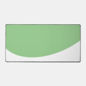 Elegante Sage Curve mit weißem Wellenrand Schreibtischunterlage (Vorderseite)
