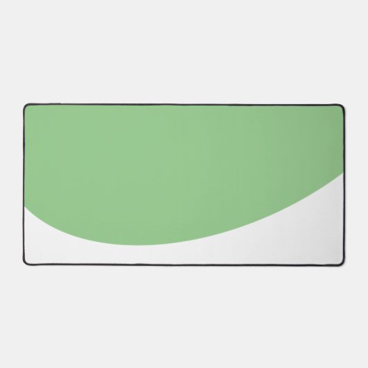 Elegante Sage Curve mit weißem Wellenrand Schreibtischunterlage (Vorderseite)