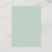 Elegante Sage Eucalyptus QR Code Wedding RSVP Begleitkarte (Rückseite)
