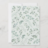 Elegante Sage Eucalyptus Wedding Einladung (Rückseite)