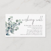 Elegante Sage Eukalyptus Wedding wünscht sich gut Begleitkarte (Vorderseite)