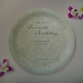 Elegante Sage Gold ANY Geburtstagsparty Pappteller