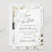Elegante Sage Gold Aquädukt Eukalyptus Grüne Save The Date (Vorderseite)