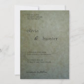 Elegante Sage Gold Wedding Einladung (Vorderseite)