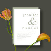 Elegante Sage Green Ampersand Hochzeit Einladung