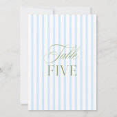Elegante Sage Green & Blue Wedding Tischnummer (Rückseite)