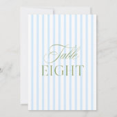 Elegante Sage Green & Blue Wedding Tischnummer (Rückseite)