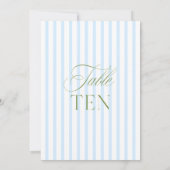 Elegante Sage Green & Blue Wedding Tischnummer (Rückseite)