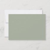 Elegante Sage Green Blush Gold Wedding RSVP Karten (Rückseite)
