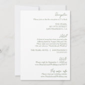 Elegante Sage Green Boho Alles in einer einzigarti Einladung (Rückseite)