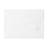 Elegante Sage Green Burgundy Rose White Wedding Rundum-Adressaufkleber (Rückseite)