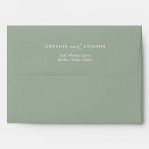Elegante Sage Green Calligraphy adressiert Hochzei