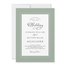 Elegante Sage Green Chic Moderne kalligraphische H