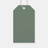 Elegante Sage Green Christmas Geschenkanhänger (Rückseite)