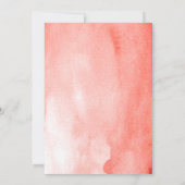 Elegante Sage Green Coral Boho Floral Wedding Einladung (Rückseite)