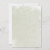 Elegante Sage Green Eucalyptus White Verlobung Einladung (Rückseite)