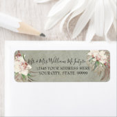 Elegante Sage Green Floral Tropical Foliage Hochze (Insitu)