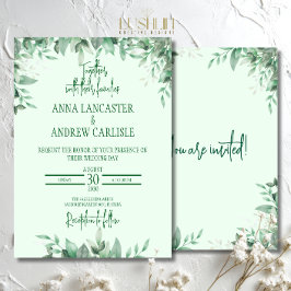 Elegante Sage Green Floral Wedding Einladung