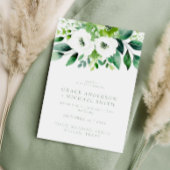 Elegante Sage Green Floral Wedding Einladung