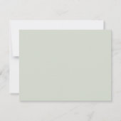 Elegante Sage Green Floral Wedding RSVP Card Einladung (Rückseite)