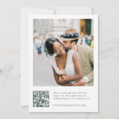 Elegante Sage Green French Garden Wedding QR Code Einladung (Rückseite)