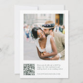 Elegante Sage Green French Garden Wedding QR Code Einladung (Rückseite)